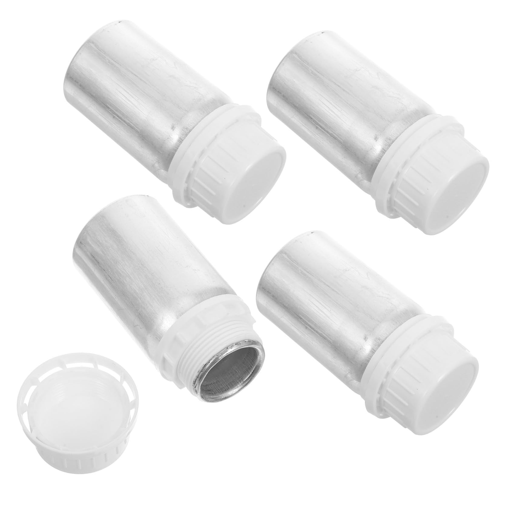 PRETYZOOM Secure Seal Ml Aluminum Sample Bottles Reagent Containers Plastic Lids for Lab Use