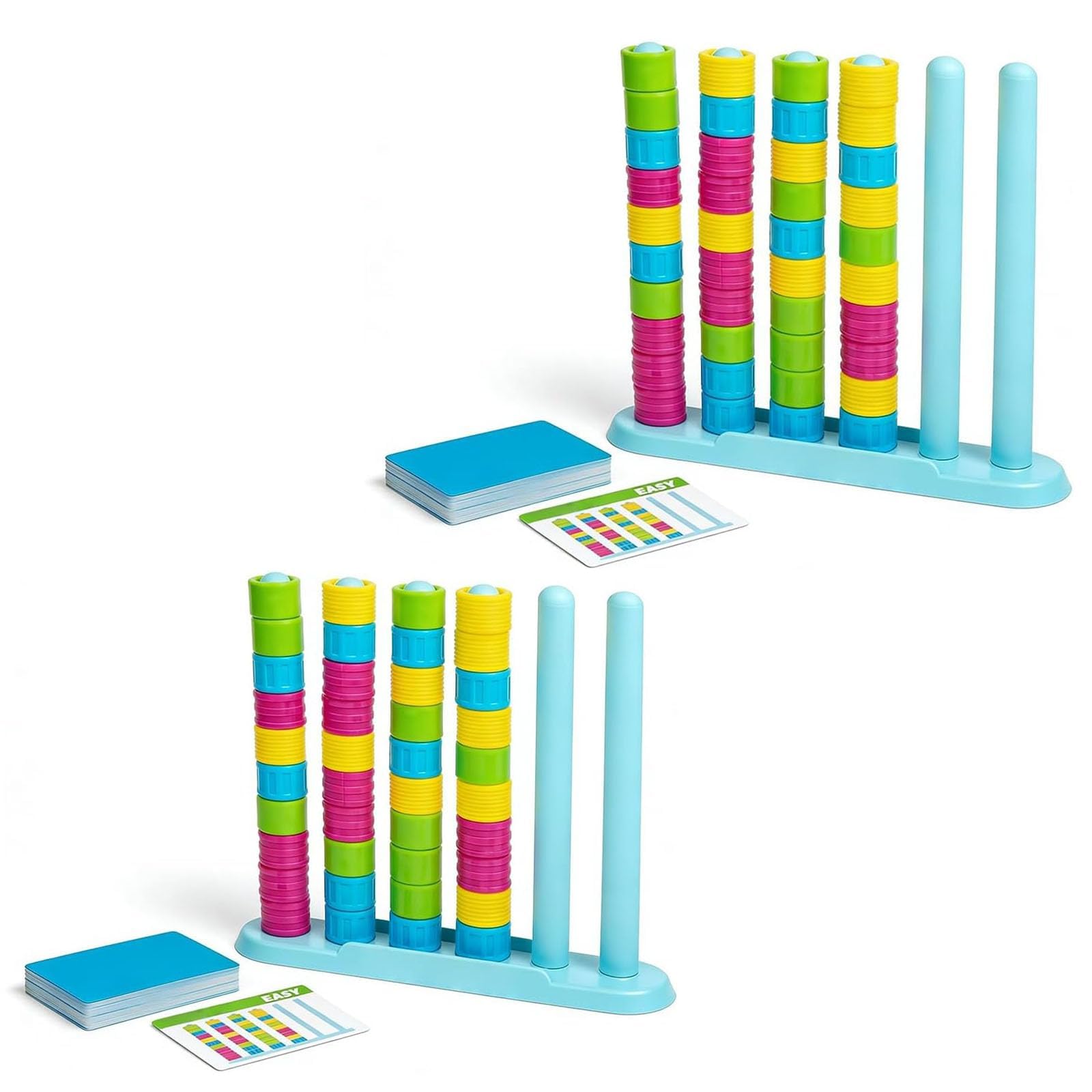 Generisch Gioco di Stack Color – Gioco di puzzle di stivaggio e ordinamento testa a testa per una serata di giochi divertente, 2026 Puzzle di stivaggio in legno aggiornato con oltre 60 sfide logiche