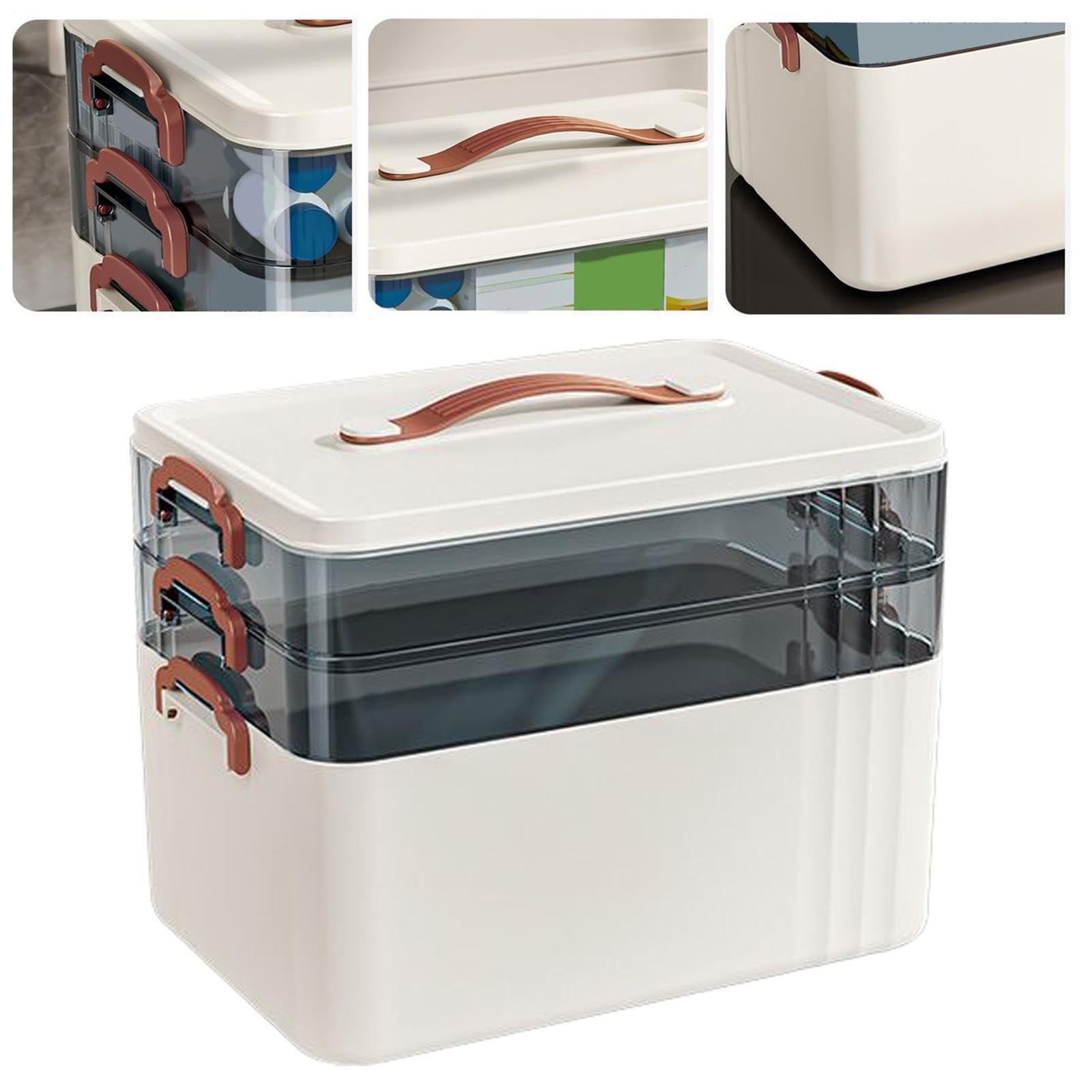 Générique Pilulier Multicouche Sécurité Familiale | Médicament Coffret Sécurité Familial Outils Pour Voyages Camping Maison Extérieur Voiture Rangement