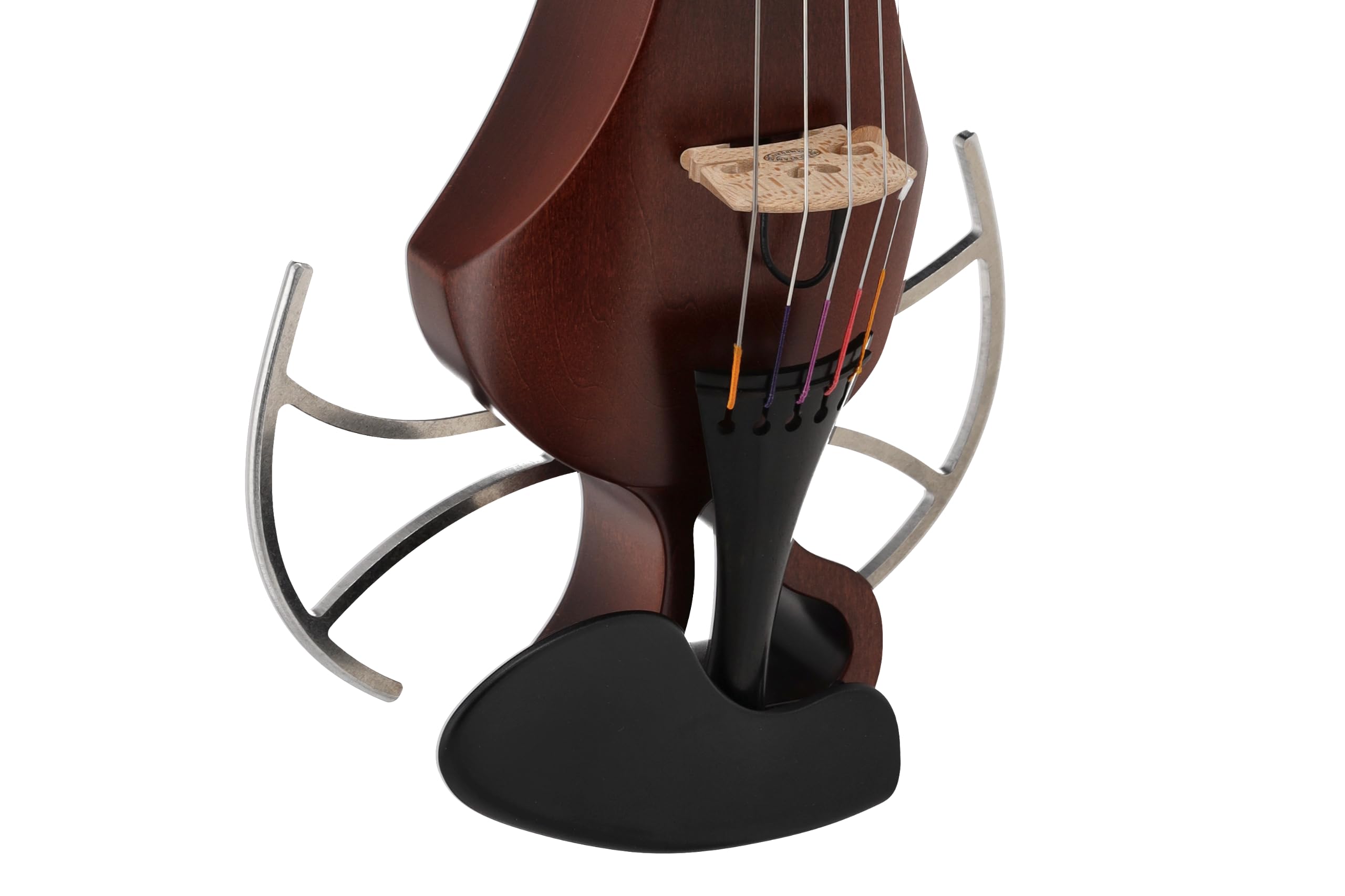 Violino elettrico GEWA, violino elettronico, Novita 3.0 rosso-marrone con adattatore per poggiaspalla, 5 corde