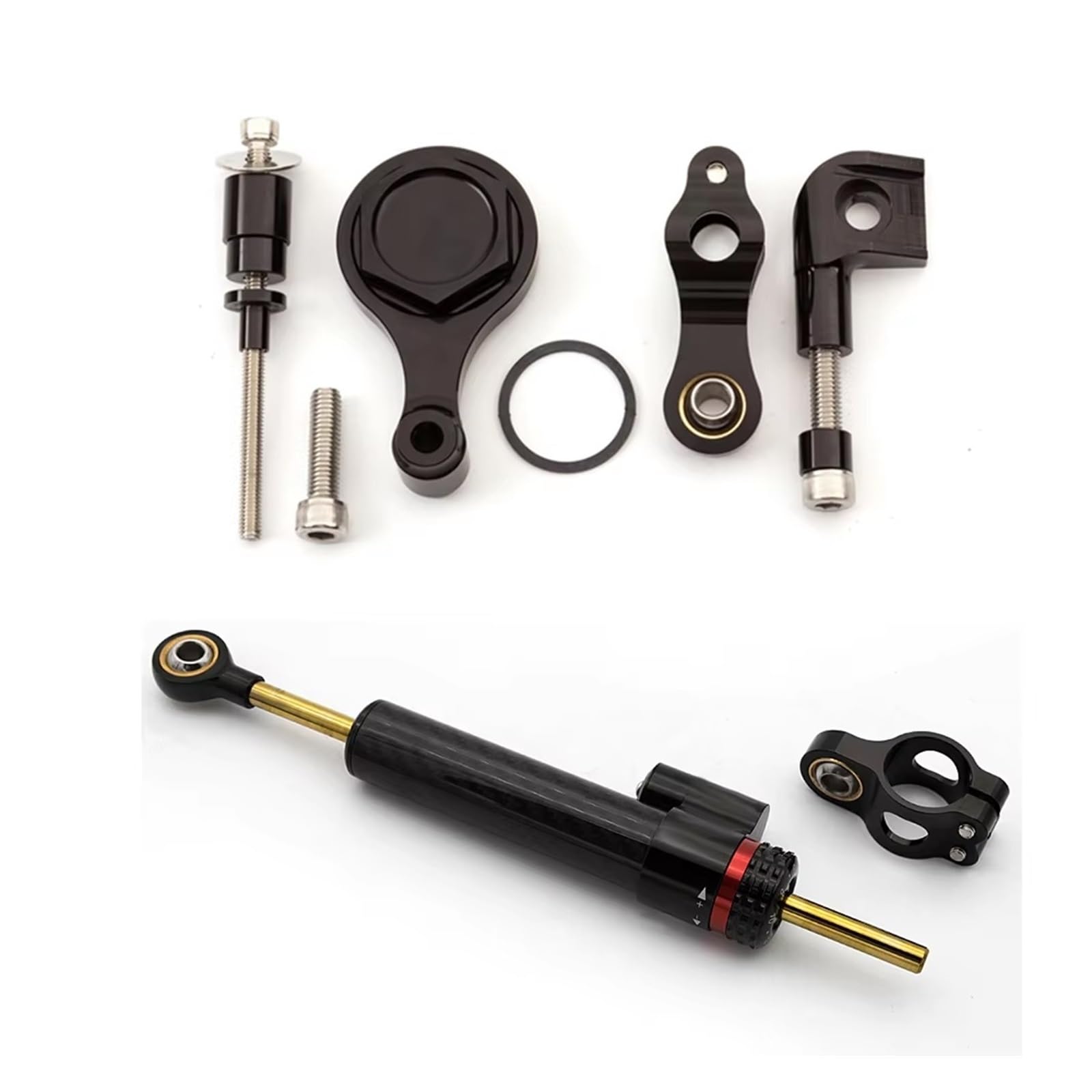 Motorcycle Steering damper For YZF R1 2002-2018 R6 2006-20 Motorcycle Directional Steering Stabilizer Damper Mounting Bracket Kit Accessories Parts