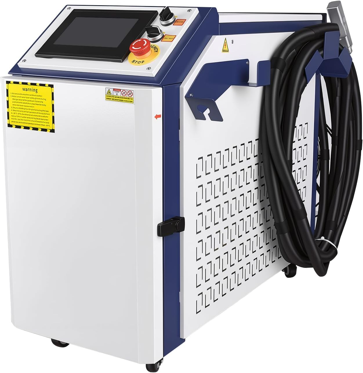 Máquina de Soldadura Láser 1200W, Soldadora Láser Portátil 4 en 1 Refrigerada por Agua, Soldadora Láser de Fibra 220V con Alimentador Automático de Alambre