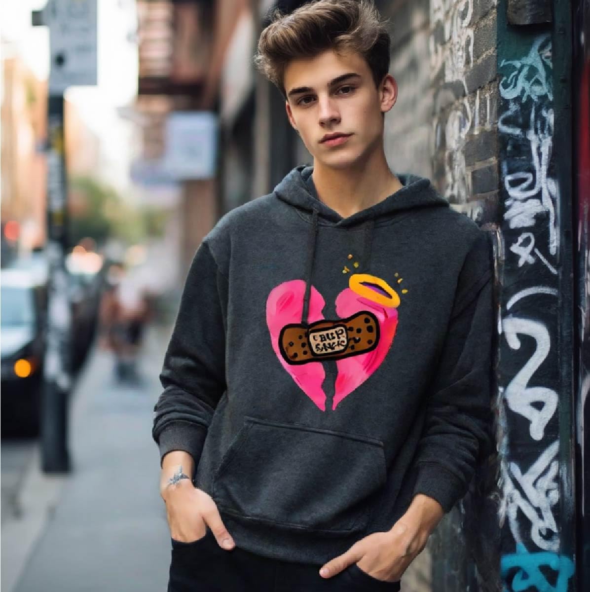 Graphic Hoodies for Men Women Unisex Washed Hoodie Oversized Sweatshirt Dove Faith Over Fear - Image 3