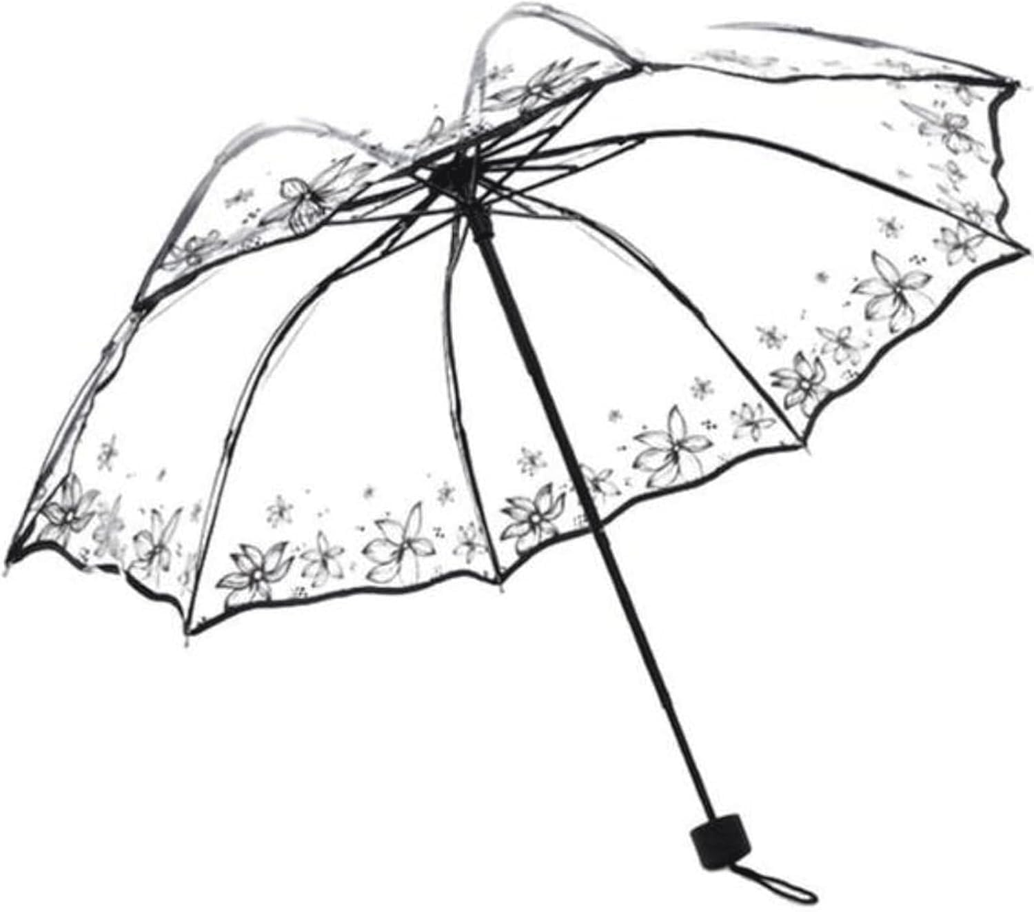 Parapluie de voyage transparent pour rester à la mode sous la pluie urbaine