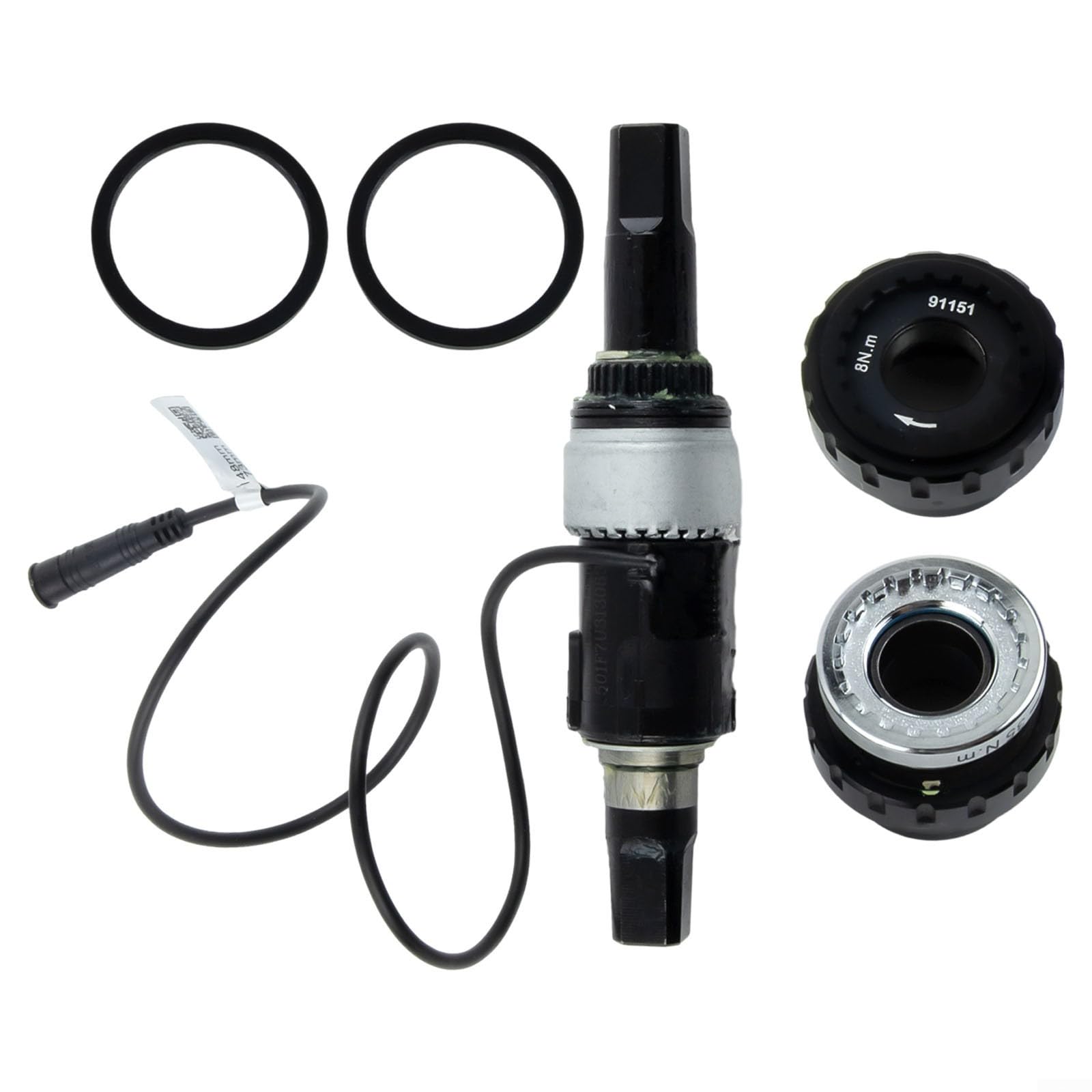 Eawfgtuw Elektrisches Fahrrad-Drehmomentsensor für Mittelmotor, 73 mm, Tretlager, Mittelachse, Power-Assist-Sensor, Stahl, 6-poliges Kabel, 148 mm