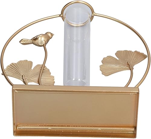 Miniatura 8 de Terrario para plantas con soporte de metal, maceta de vidrio de escritorio, jarrón hidropónico, jarrón de vidrio con soporte de metal para