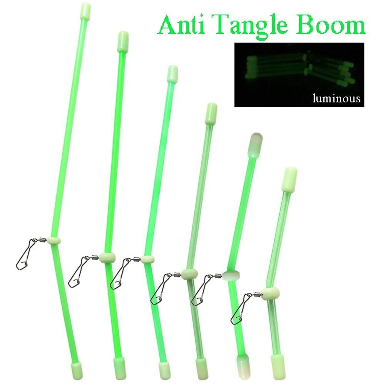 Angel-Anti-Verwicklungs-Boom-Röhre 50Pcs Leucht Angeln Rohr Balance Halterung Anti Verwicklung Boom Mit Platinen Snap Wirbel