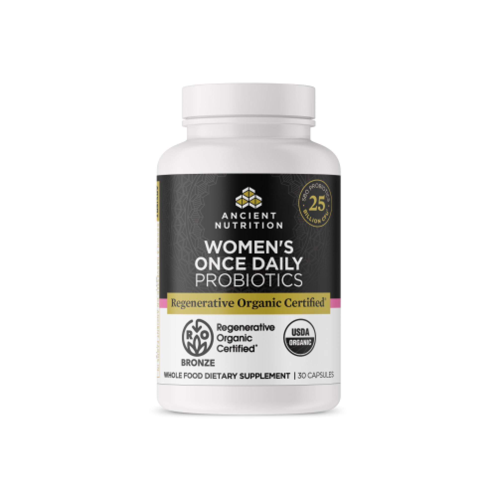 Regenerative Organic Certified Probiotics for Women, Probiotics Women’s Once Daily, for Healthy Digestion and Immune System Function Support, 25 Billion CFUs* Per Serving, 30 Count