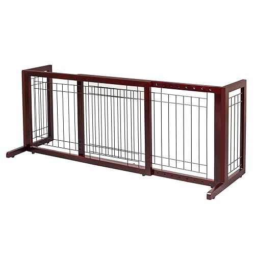 Bonnlo Free Standing Dog Gate, 37" - 68" Wide Pet