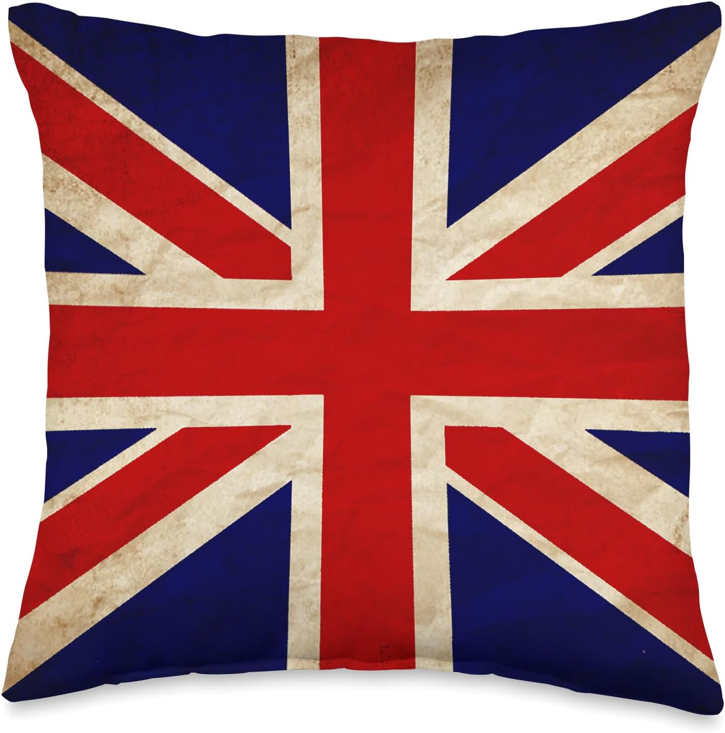 Union Jack Flag Great Britain British Flag Distressed Throw Pillow