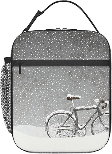 Bolsa de almuerzo para bicicleta, reutilizable, aislada, a prueba de fugas, con portátil, para mujeres y hombres, bolsa de mano para el trabajo,