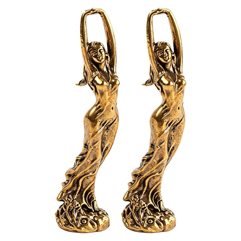 Jehoshaphat 2Pcs Elegant Goddess Statue Modern Female Figurine First Love Dance Art Sculpture for Indoor Outdoor Tabletop Home Ornament