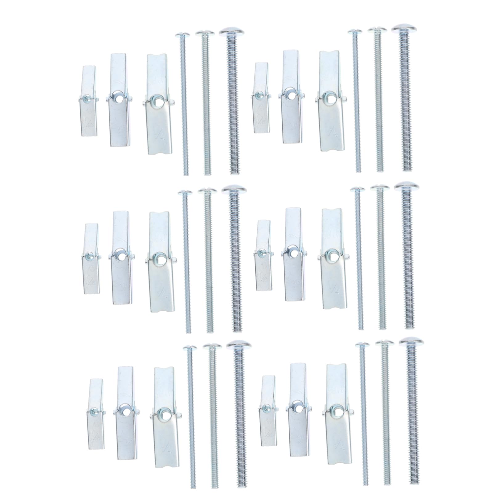 KICHOUSE Nuts Toggle Bolts Set 48pcs Quick Install Drywall Anchor Screws for Home
