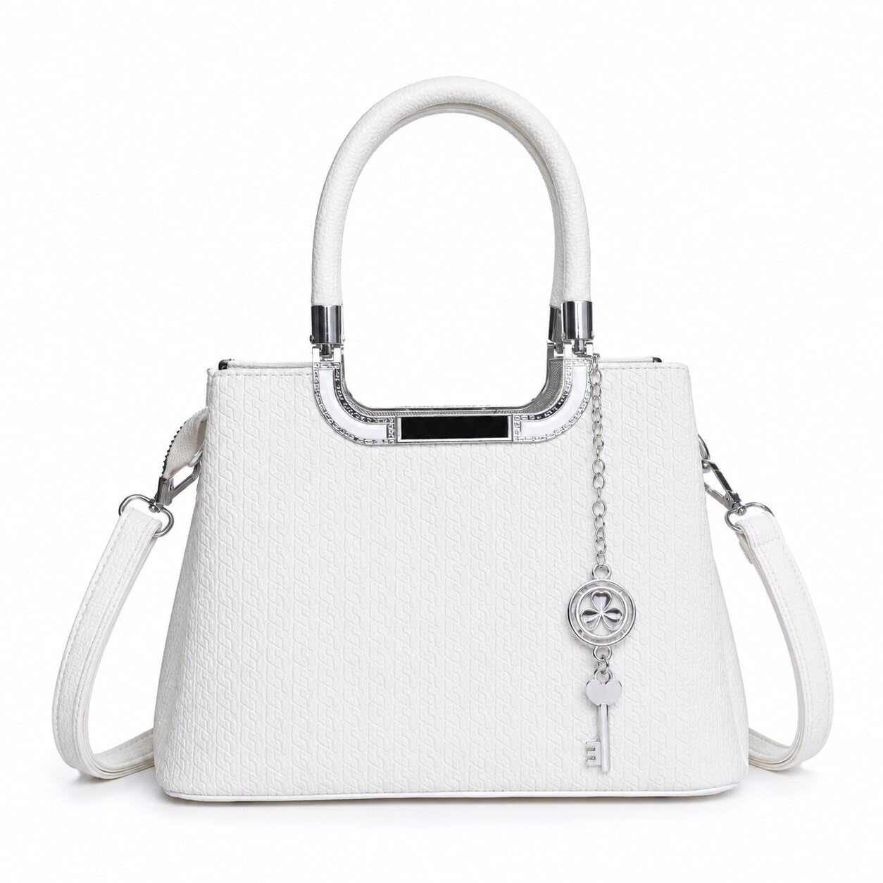 Handbag for Women Leather | Small Purse with Three Compartment | Stylish Satchel with bag Chram and Sling Strap for hands free use | Latest Girls sling bag for Outings.-image-6