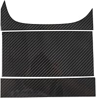 Vista 6 de Daeiclru Caja de almacenamiento de control central de fibra de carbono real, cubierta de panel compatible con Jaguar F-Type 2013-2022, consolas Negro