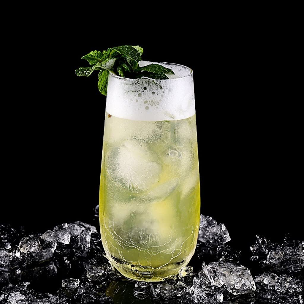 Szklanki Wyczyść szklane kubki, kubki do picia, świetne dla latte, herbaty, koktajle, napoje bezalkoholowe, napoje gazowane, soki (2 sztuk) Szklanki do wody Szklanka barowa