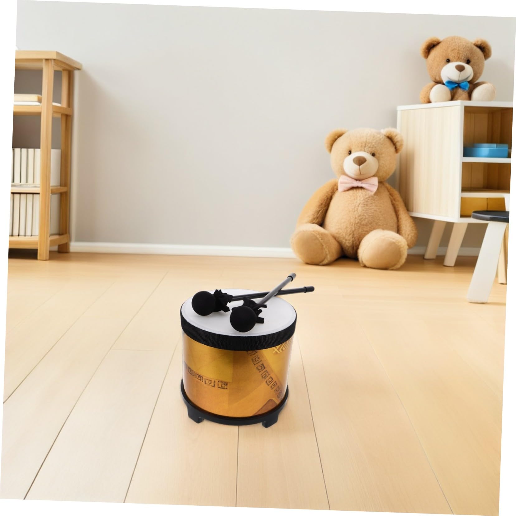 1 Set Tambour de Percussion Orff pour Bébés Tambour de Sol Éducatif pour Garçon et Filles Instrument de Musique pour Débutants avec Maillet