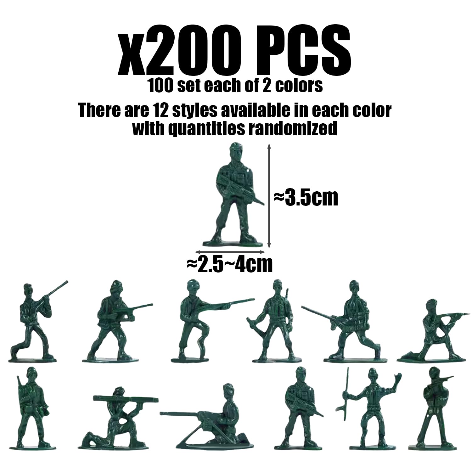 OODJVN 2 Sets Of Soldier Plastic Toys, Mini Military Theme Model Sets, War Scene Construction Toys, Battle Game Accessories And Tools - Image 2