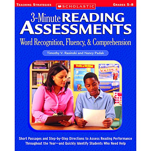Scholastic Teaching Resources SC-0439650909 3 Minute Reading Assessments Word Recognition Gr 5-8