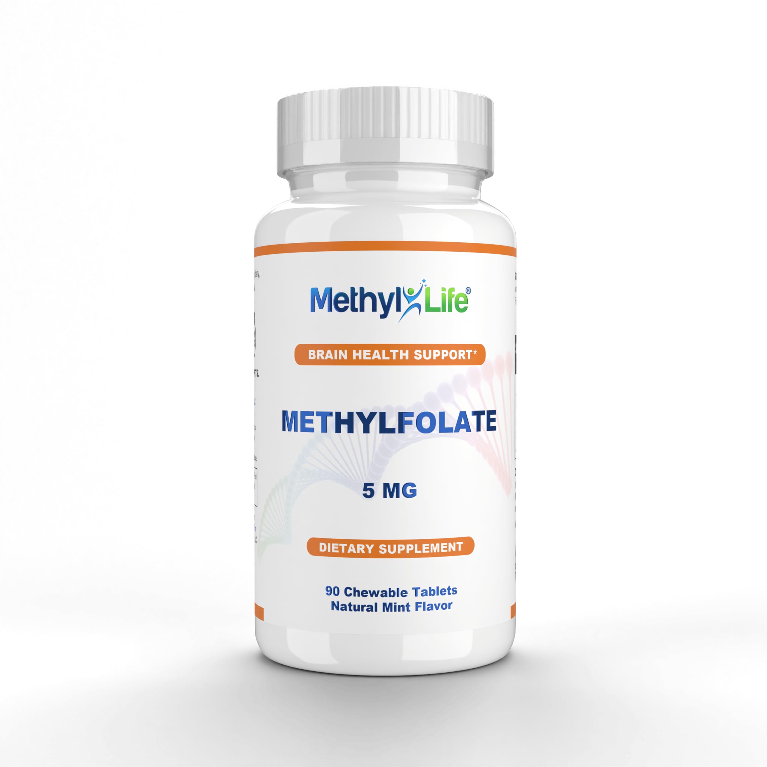 Purest L-Methylfolate 5 mg Active Folate - 3 Months Supply. Chewables. Non-GMO. Gluten Free Methylfolate
