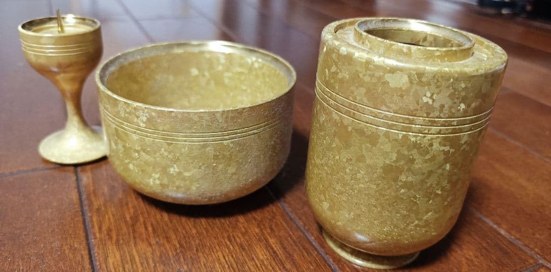 仏具 セット 3点 銅器仏具 はるか 3具足 真鍮製