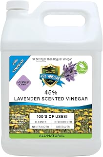 Natural Armor 45% Lavender Scented All-Purpose Cleaning Vinegar Industrial Strength Concentrate - Extra Strength Cleaner for Home, Laundry - 9X Stronger than Regular Vinegar (128 oz Gallon, Refill)