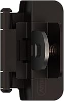 Vista 16 de Amerock BPR8701CZ Bisagra para gabinete Superposición doble desmontable de 1/4 pulgada (6 mm) Bronce champán Bisagra para puerta de gabinete