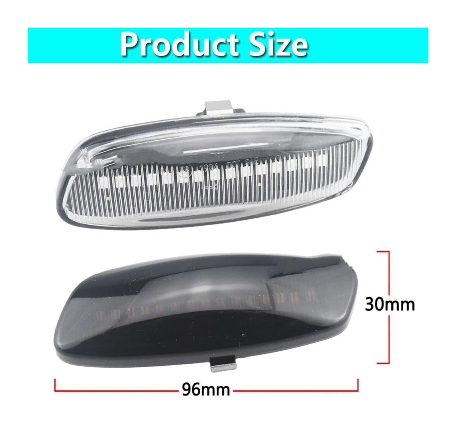 Para C4 Para C3 Para C5 DS3 DS4 Luz Indicador Lateral Dinámica Intermitente Secuencial Luces Señal Giro Coche Señal Giro Espejo(Dynamic Crystal Type)