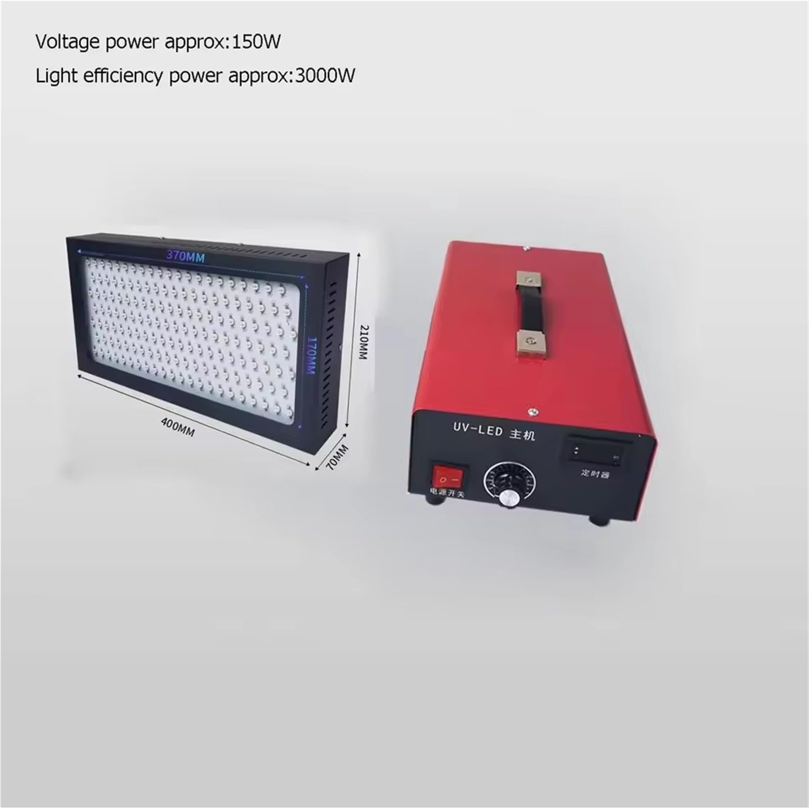 Światło żywiczne UV, Lampa UV do utwardzania żelu 800 W z funkcją ściemniania 405 nm 395 nm 365 nm, klejem bezcieniowym, tuszem UV, lakierem, drukiem, żywicą(3000W,395nm)