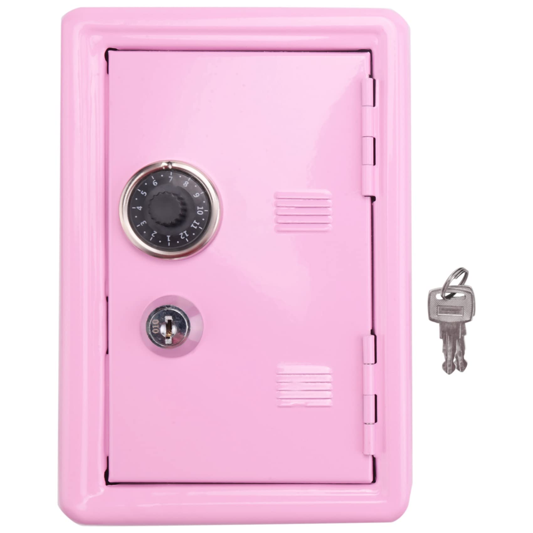 Ocnvlia Kids Money, Mini Money Box Safe Case Password with Key Metal Money Box Storage Bedroom Locker Home Ornament