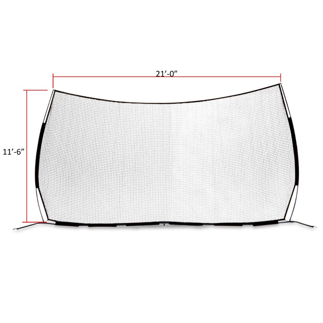 CRANKSHOOTER Lacrosse Backstop - Pop-Up Backstop for Training and Practice - Heavy Duty Training Equipment - 21' x 11' Collapsible Barrier Wall - Easy Setup & Take Down - Includes Travel Case
