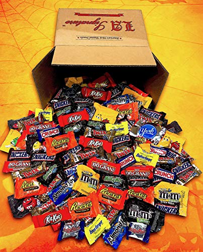 Candy & Chocolate HERSHEY'S Nestle M&MS Variety Assortment Mix Bulk GIFT BOX Net Weight 5.85LBS (93.6 oz 160 Count ALL Chocolate)