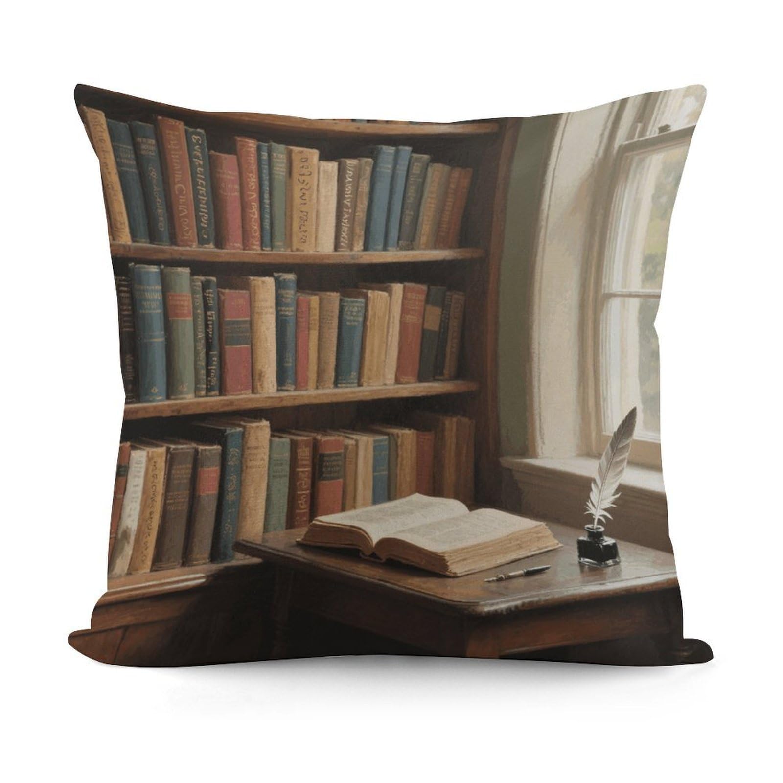 VstaDank Books Throw Pillow Cover Soft Square Cushion Cover Art Artwork Pillow Covers Mordern Couch Pillow Covers Decorative Cushion Case for Chair Couch Bedroom Living Room