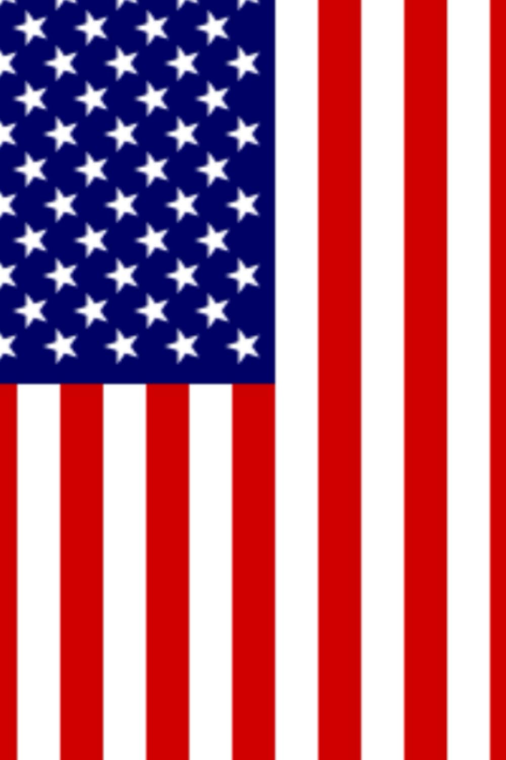 AMERICAN FLAG Journal/Notebook. 6 x 9 Inches, Lined. 100 Pages. #AMERICA