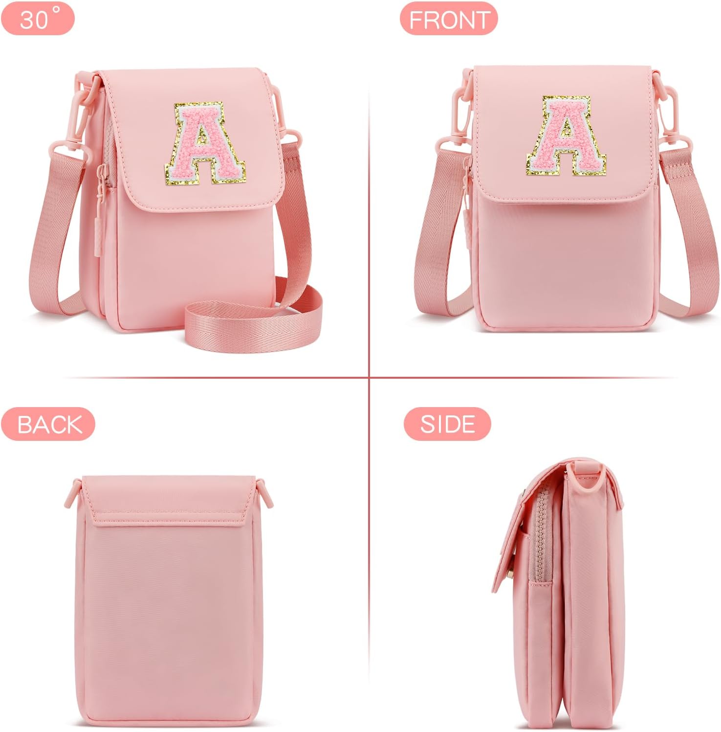 Valentine Gifts for Girls Crossbody Purse Small Kids Initial Cell Phone Purse Crossbody Bags - Image 7