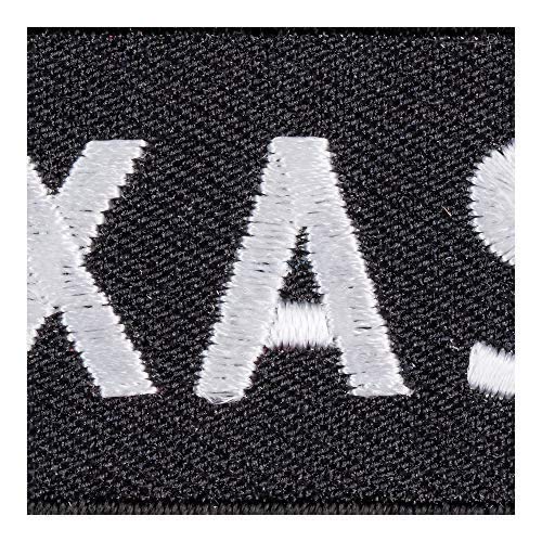 Patchstop State Of Texas Iron On Patches For Clothing | Sew On Motorcycle Patch For Jackets Backpacks Luggage Suitcase | Black And White 3.25X1.25In Embroidered United States Diy Applique #TOP3
