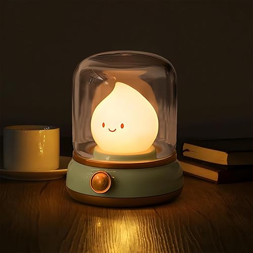 Miniatura 19 de Luces nocturnas Kawaii de hongos para niños, guardería de bebé, bonita lámpara de silicona recargable por USB, luz portátil con temporizador