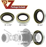 Vista 9 de RV MURTS 4 piezas Sellos de Grasa para Cubo de Rueda de Eje de Remolque ID 1.719" x OD 2.565" Sellos de Grasa de Doble Labio con 4 piezas Pasadores