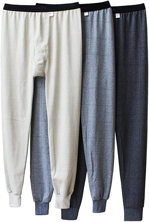 Cotton Thermal Underwear Men Long Johns Winter Warm Sleep Bottoms Mens Tight Long Johns for Underpants Random Color