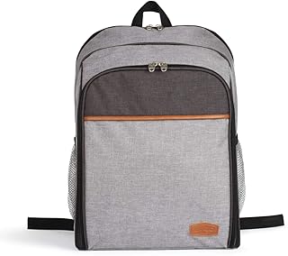 LIVOO SEP127 - Zaino isotermico, 4 persone, 27 scomparti inclusi, posate in acciaio inox, piatti, bicchieri e utensili per il pranzo