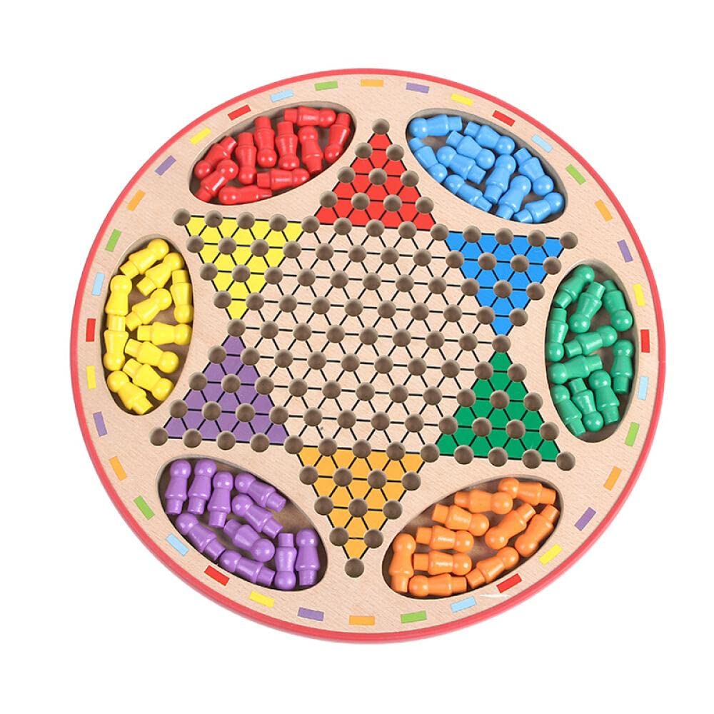 CALANDIS Wood Chinese Checkers Jump Game tiaoqi Game Children Educational Chess Toys