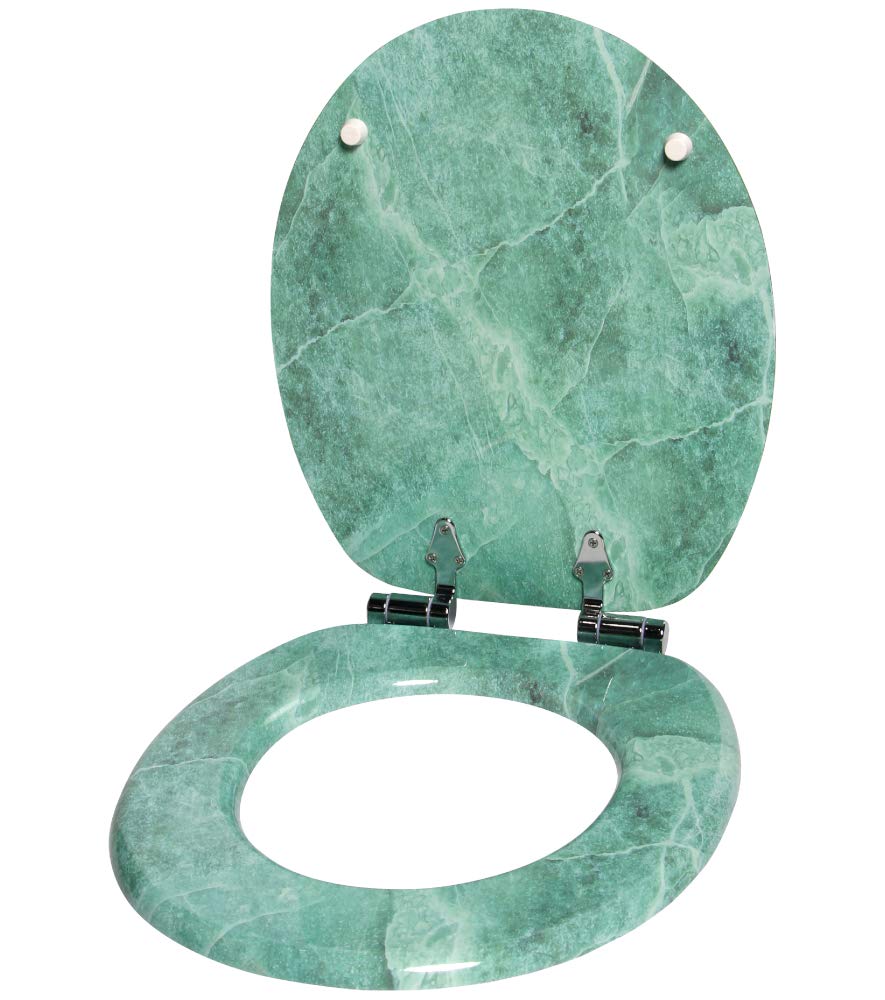 Sanilo Sedile WC, grande scelta di belli copriwater da legno robusto e di alta qualità (Marmo Verde)