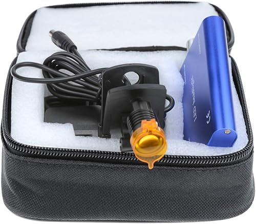 Miniatura 9 de Faro de 3W con filtro de clip de plástico, luz principal, faro para lupa binocular con bolsa (azul)
