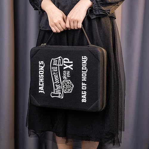 Miniatura 7 de Dicelings de nombres personalizados todo en uno DND Caja de almacenamiento con nombre personalizado, bolsa de dados, bandeja rodante, miniaturas y