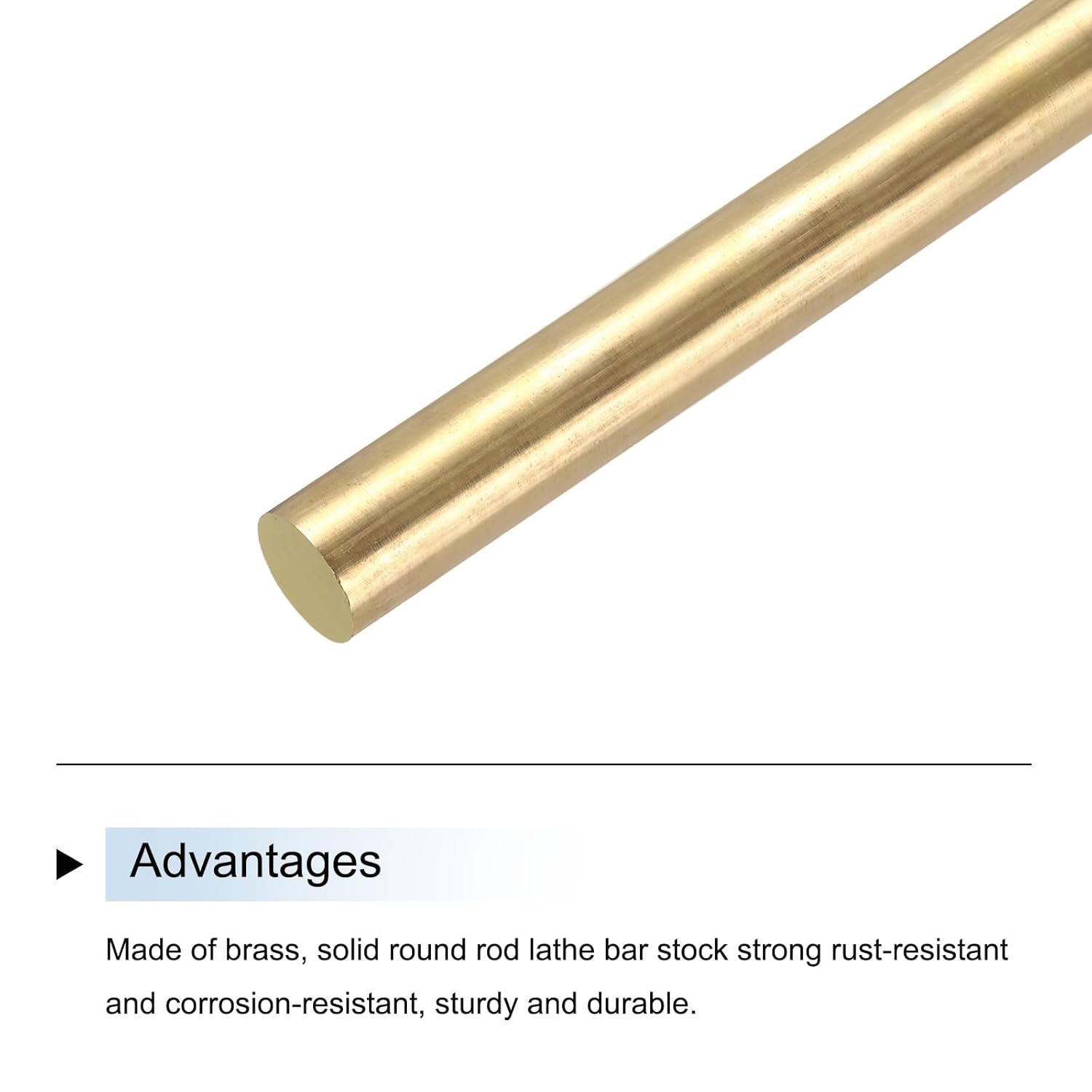 uxcell 13mm x 300mm Brass Round Rod, Metal Solid Shaft Rods Lathe Bar Stock for DIY Crafts Model Car Helicopter Airplane 2pcs