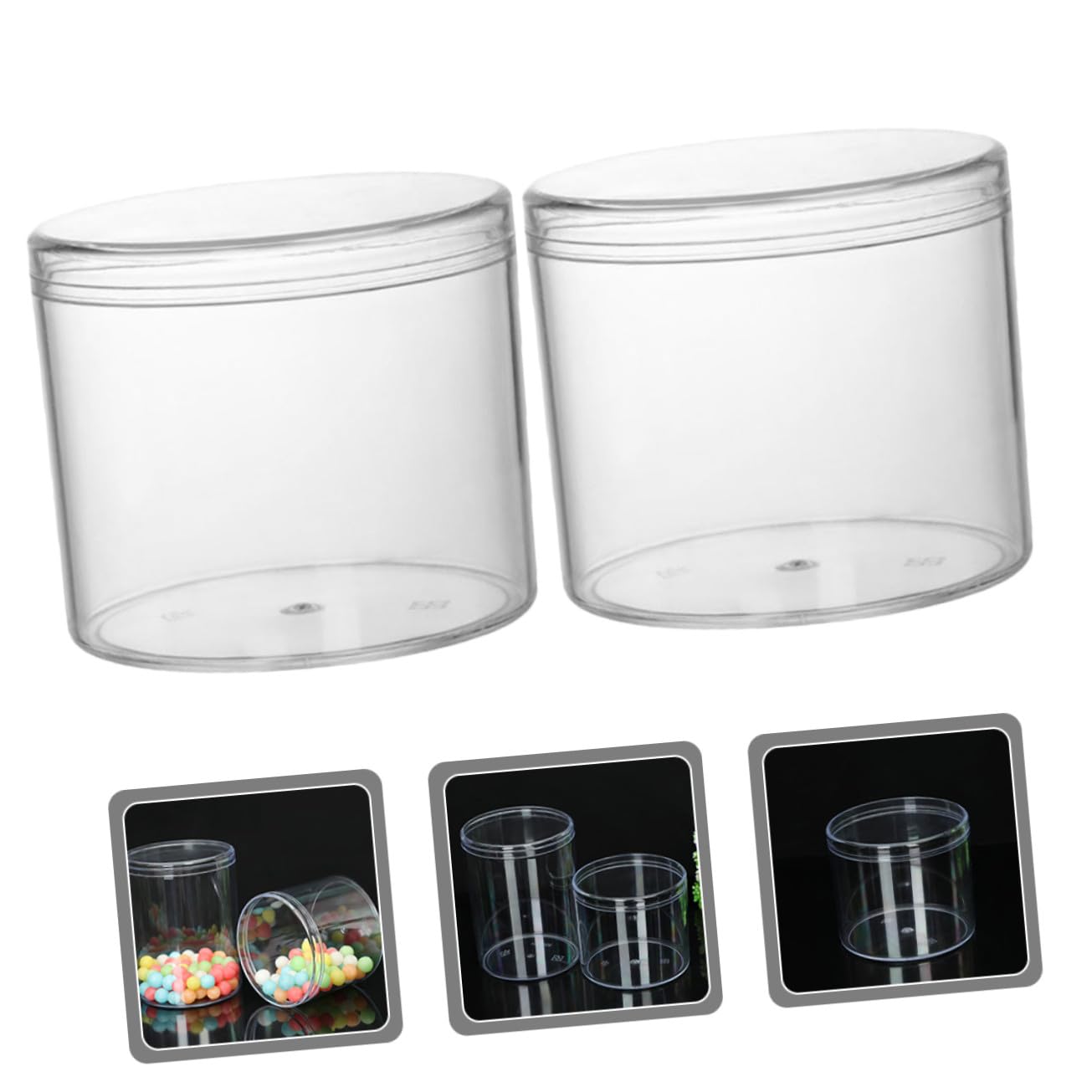 Gatuida 15piezas Tarros De Plástico Transparentes Para Almacenar Cereales Contenedores Sellados Para Granos Secos Organizadores De Cocina Para Refrigerador y Congelador