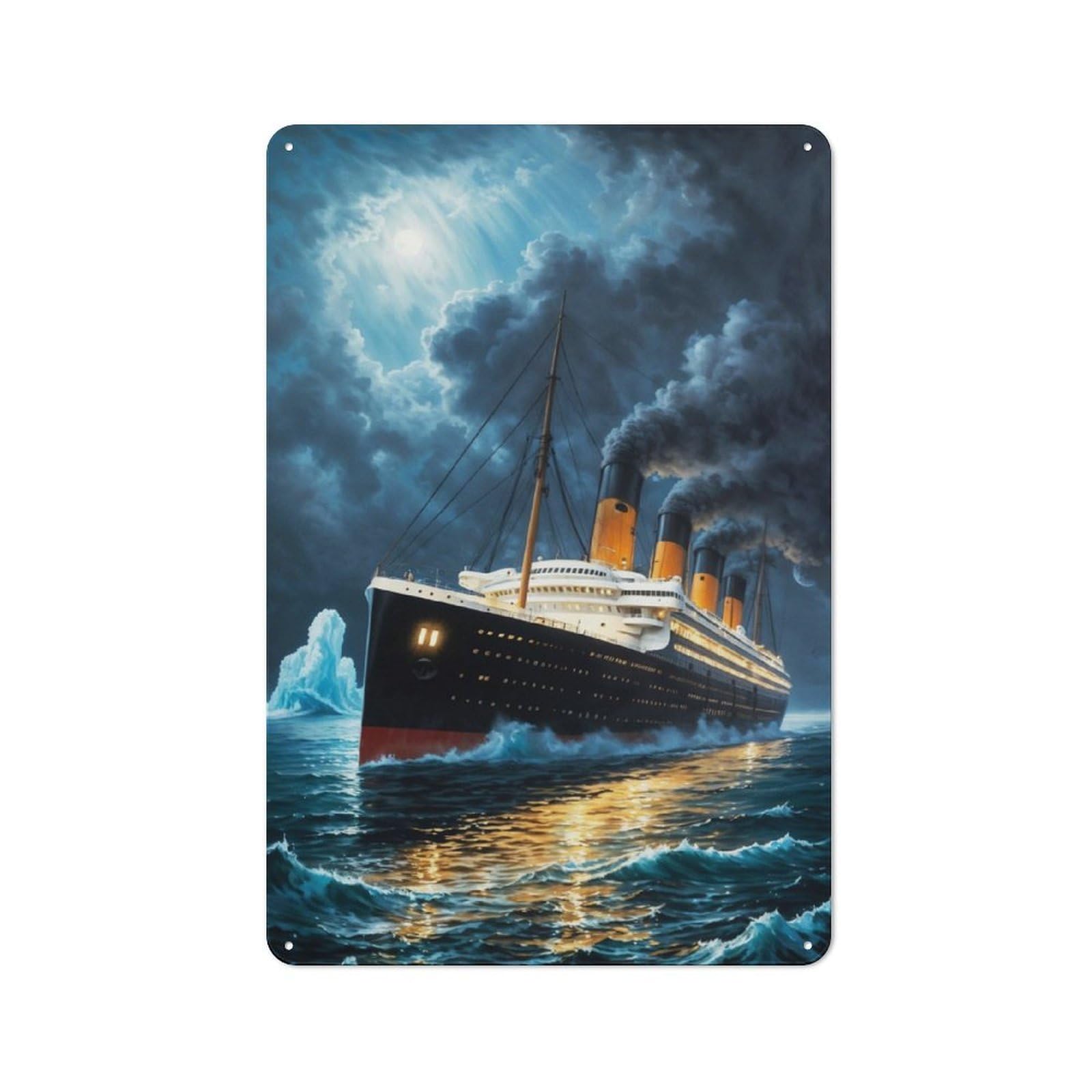 Creative The Titanic Office Metal Sign 30x20cm, Study Room Decor for Workspace, Cafe, Shop Or Desk Area
