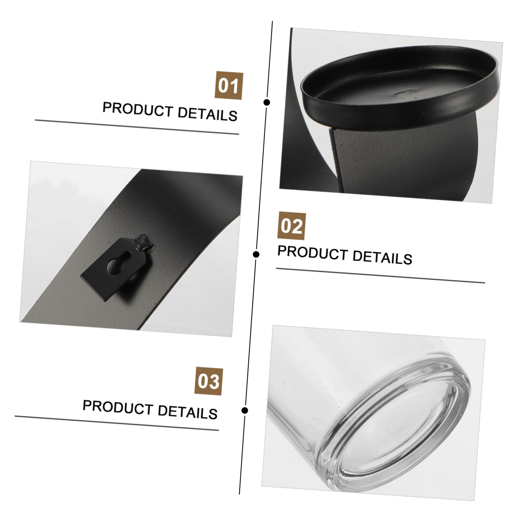 OUNONA Modern Tall Candle Holder Wall Candle Stand Sconce Tealight Stand for Living Room Bedroom Decor