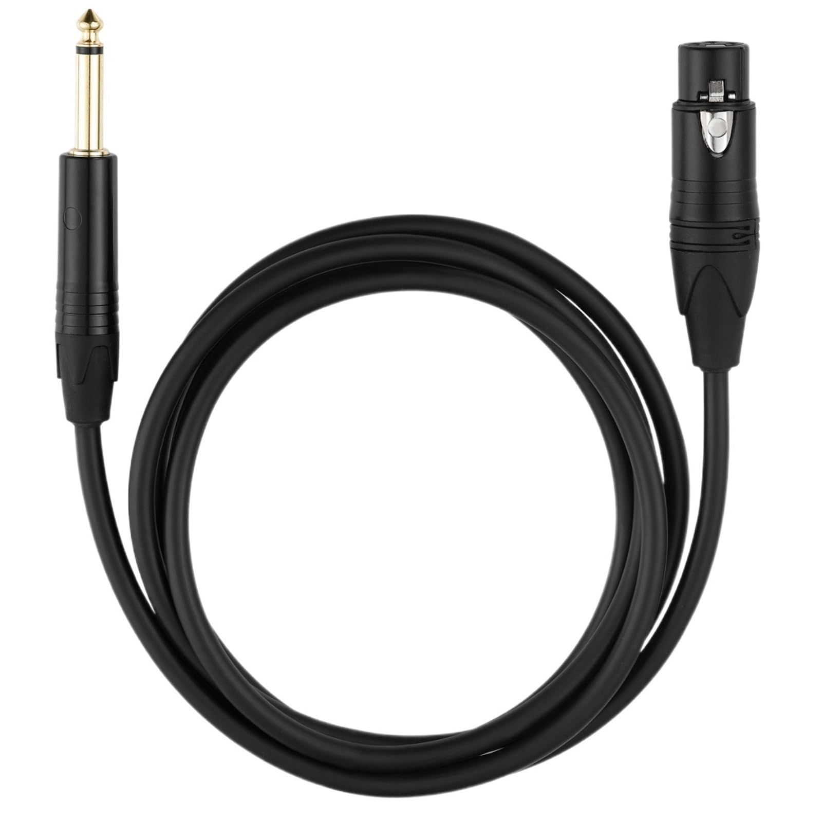 Kabel mikrofonowy 1/4 '' 6,35 mm TS męski na XLR żeński ekranowany pleciony kabel mikrofonowy 1,8 m 3 m 5 m 10 m (3 metry)