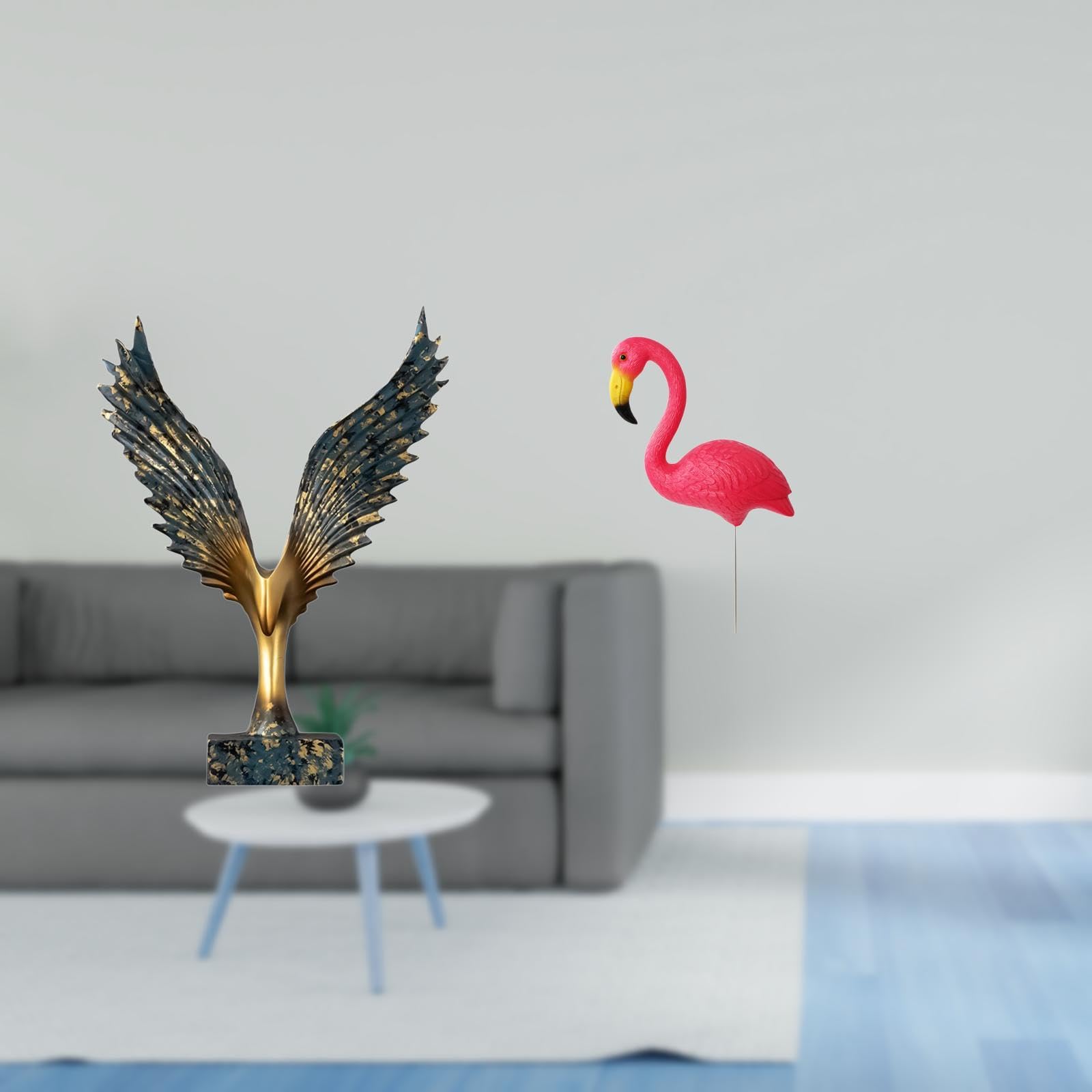 Enakshi® Resin Spreading Wing Bird Sculpture Feng Shui Ornament Decorative Figurine Yard Art Fairy Garden Accessories Flamingo Stake for Holiday Spring|Home & Garden | Home Decor | Figurines-image-28
